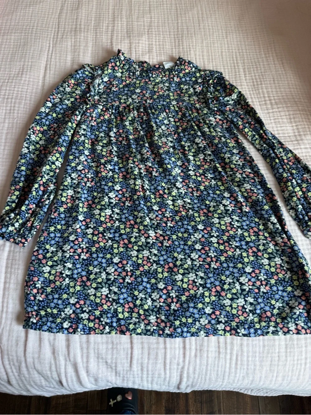 GAP Navy Long-Sleeve Floral Tunic Top